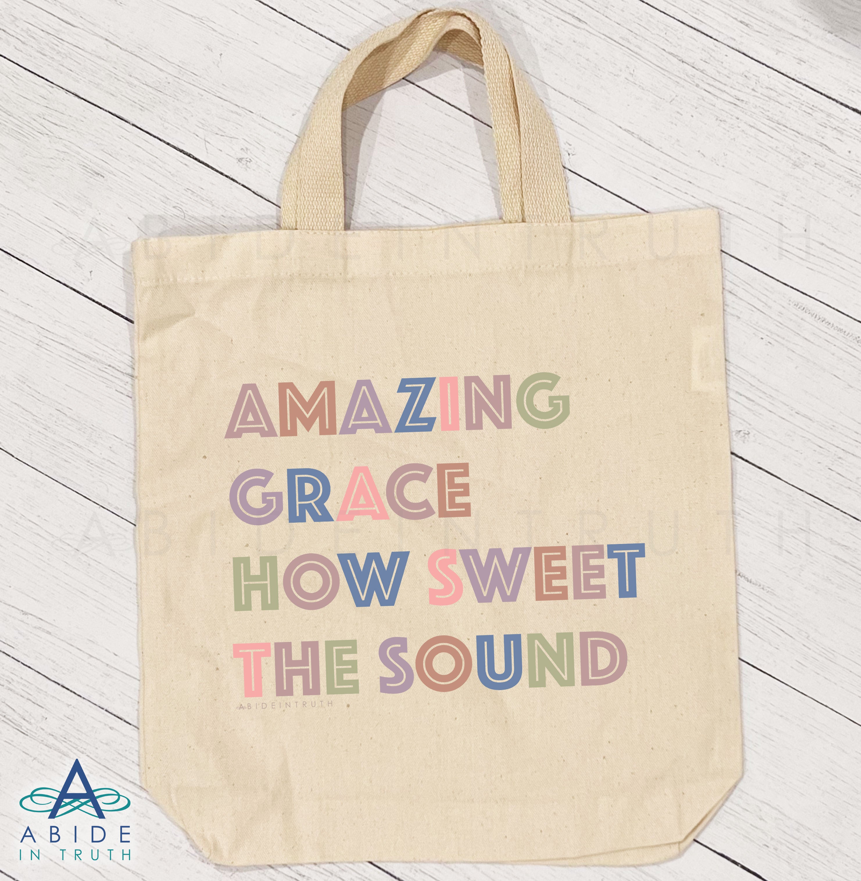 Amazing Grace Christian Canvas Tote Bag –