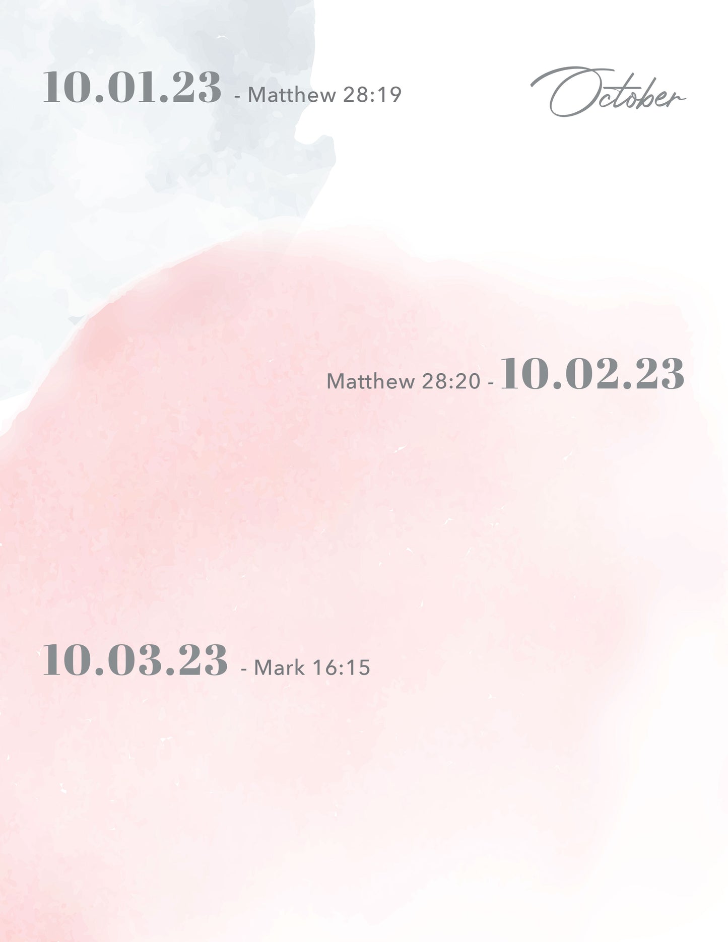 October 2023 - Scripture Writing Printable Journal