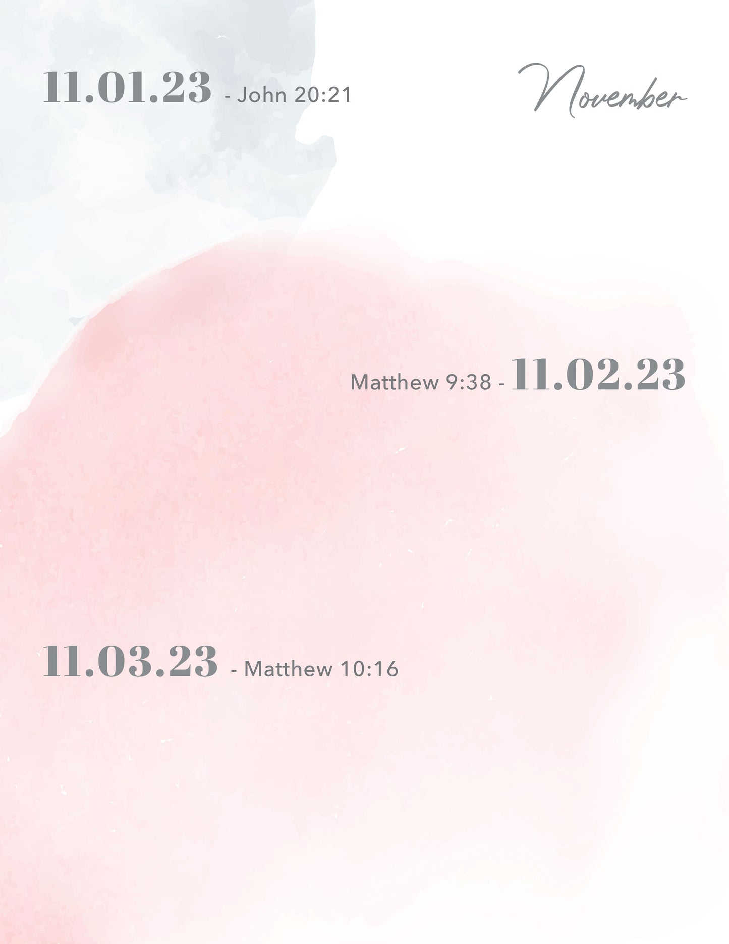 November 2023 - Scripture Writing Printable Journal