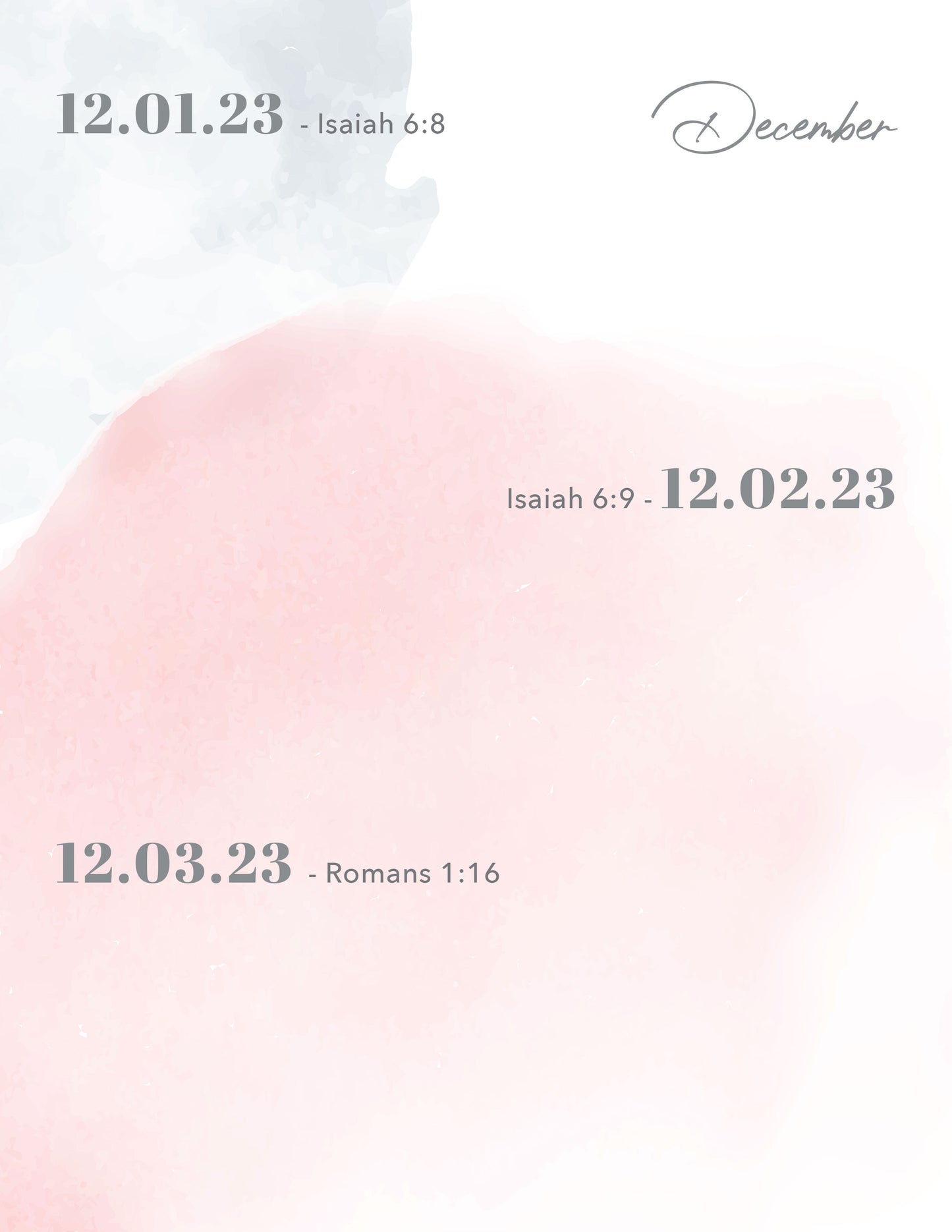 December 2023 - Scripture Writing Printable Journal