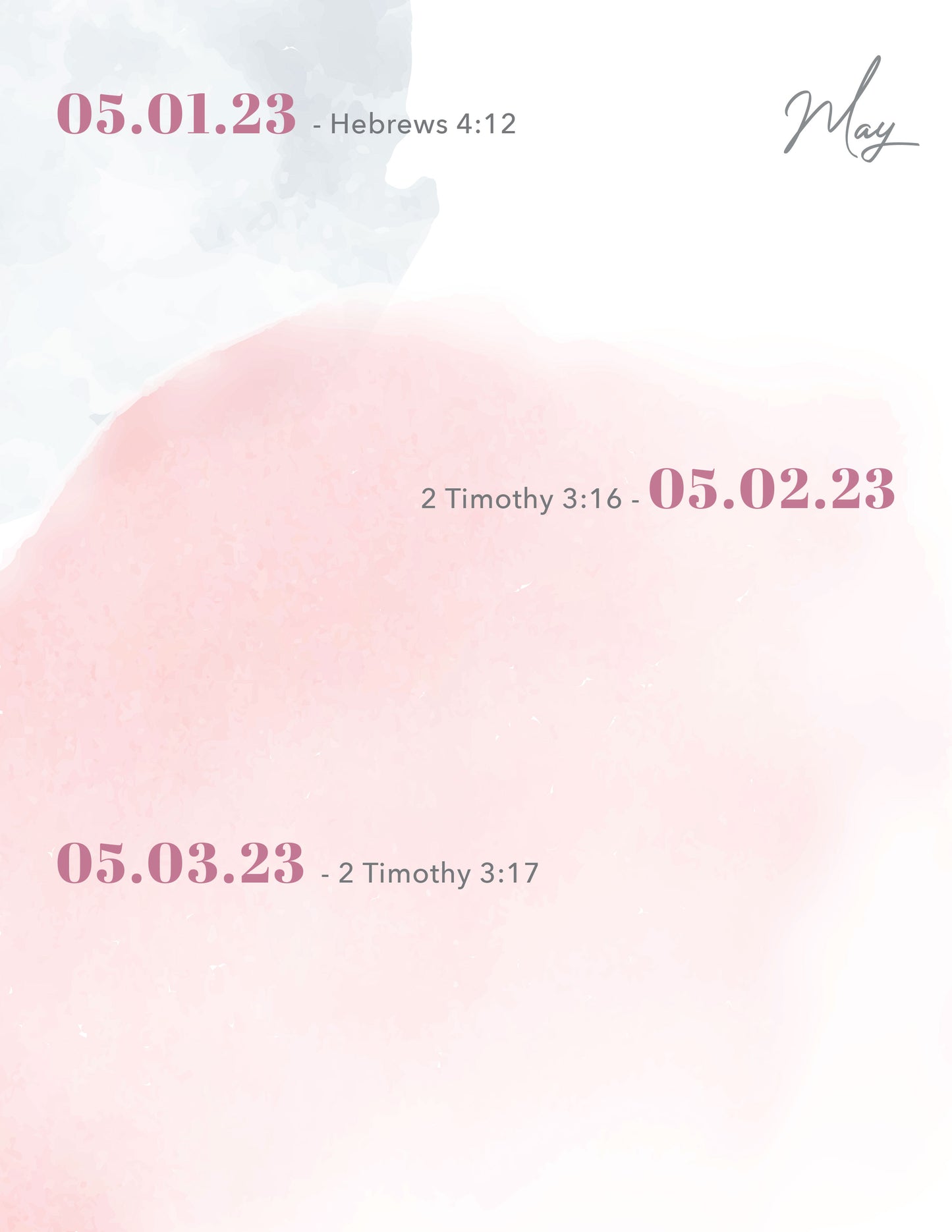 May 2023 - Scripture Writing Printable Journal