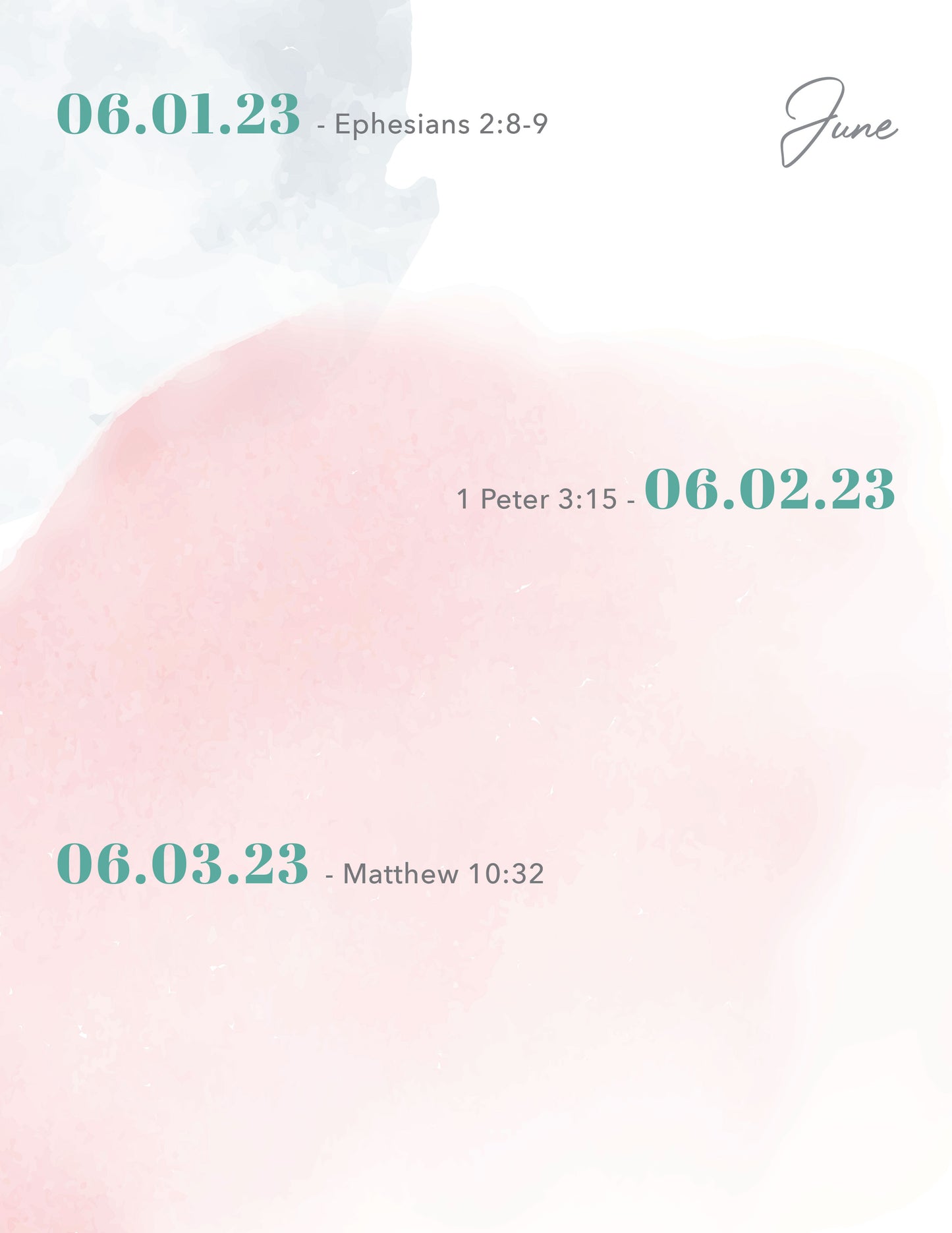 June 2023 - Scripture Writing Printable Journal