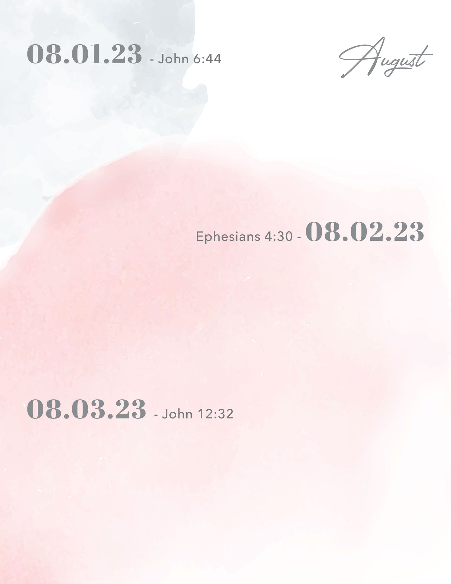 August 2023 - Scripture Writing Printable Journal