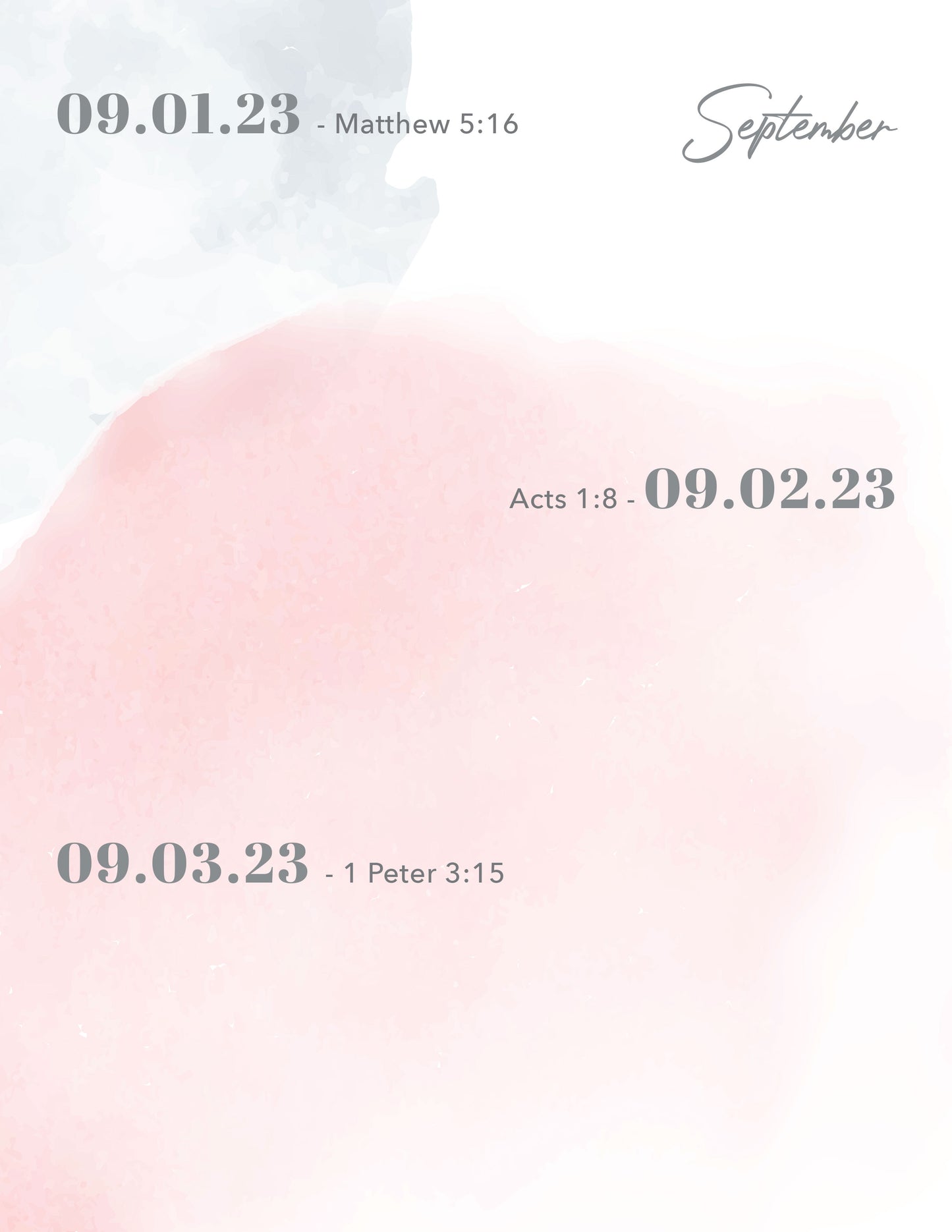 September 2023 - Scripture Writing Printable Journal