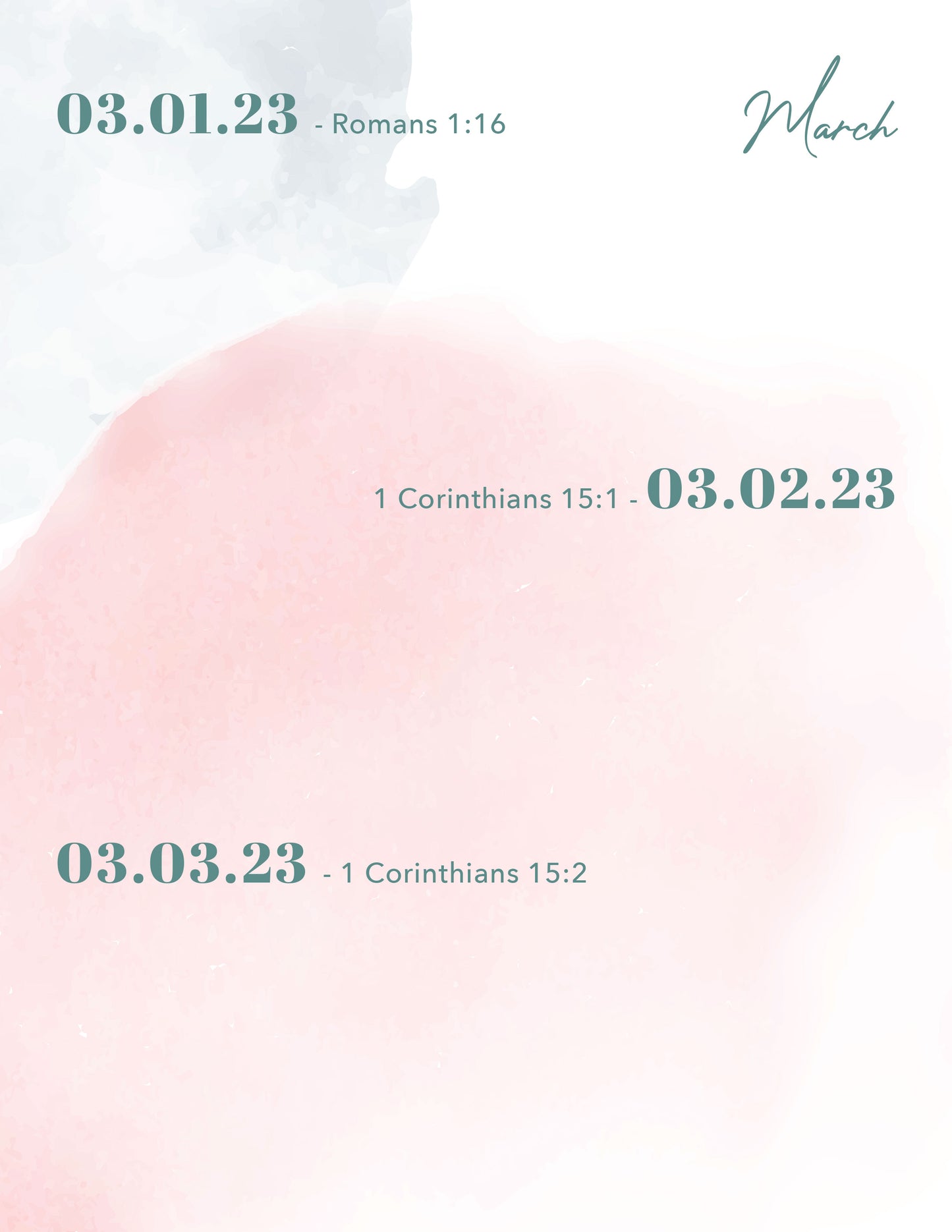 March 2023 - Scripture Writing Printable Journal