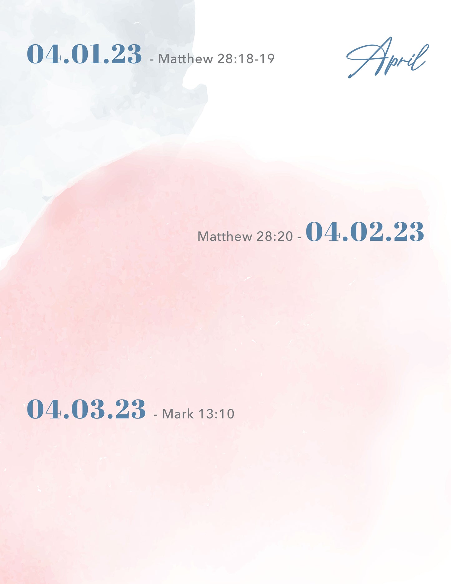 April 2023 - Scripture Writing Printable Journal