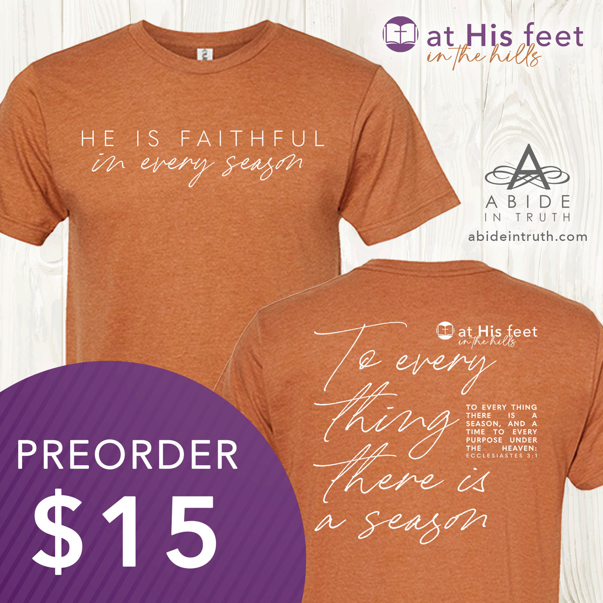 At His Feet In The Hills - Ladies Retreat - PREORDER
