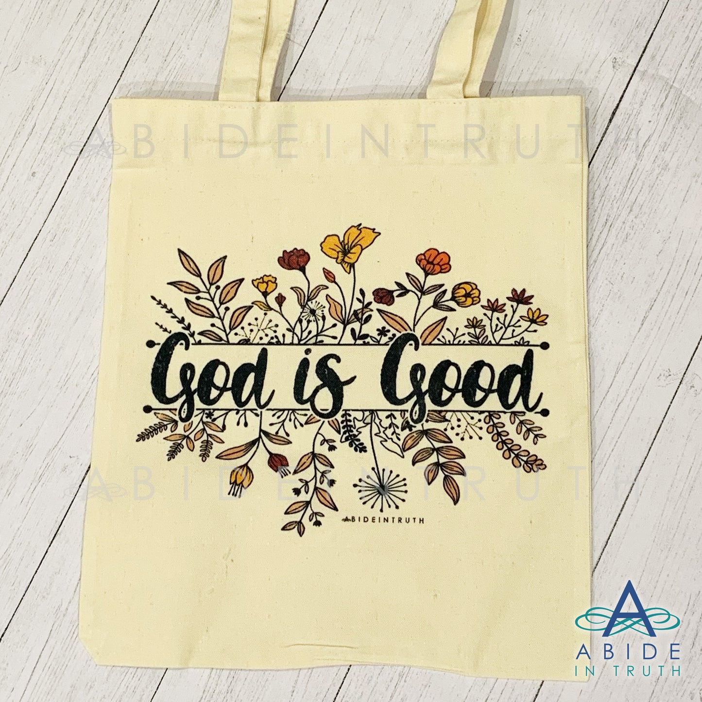 Tote Bag - God Is Good - Fall Flowers